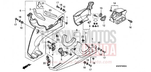 CAPOT INFERIEUR VFR1200FC de 2012